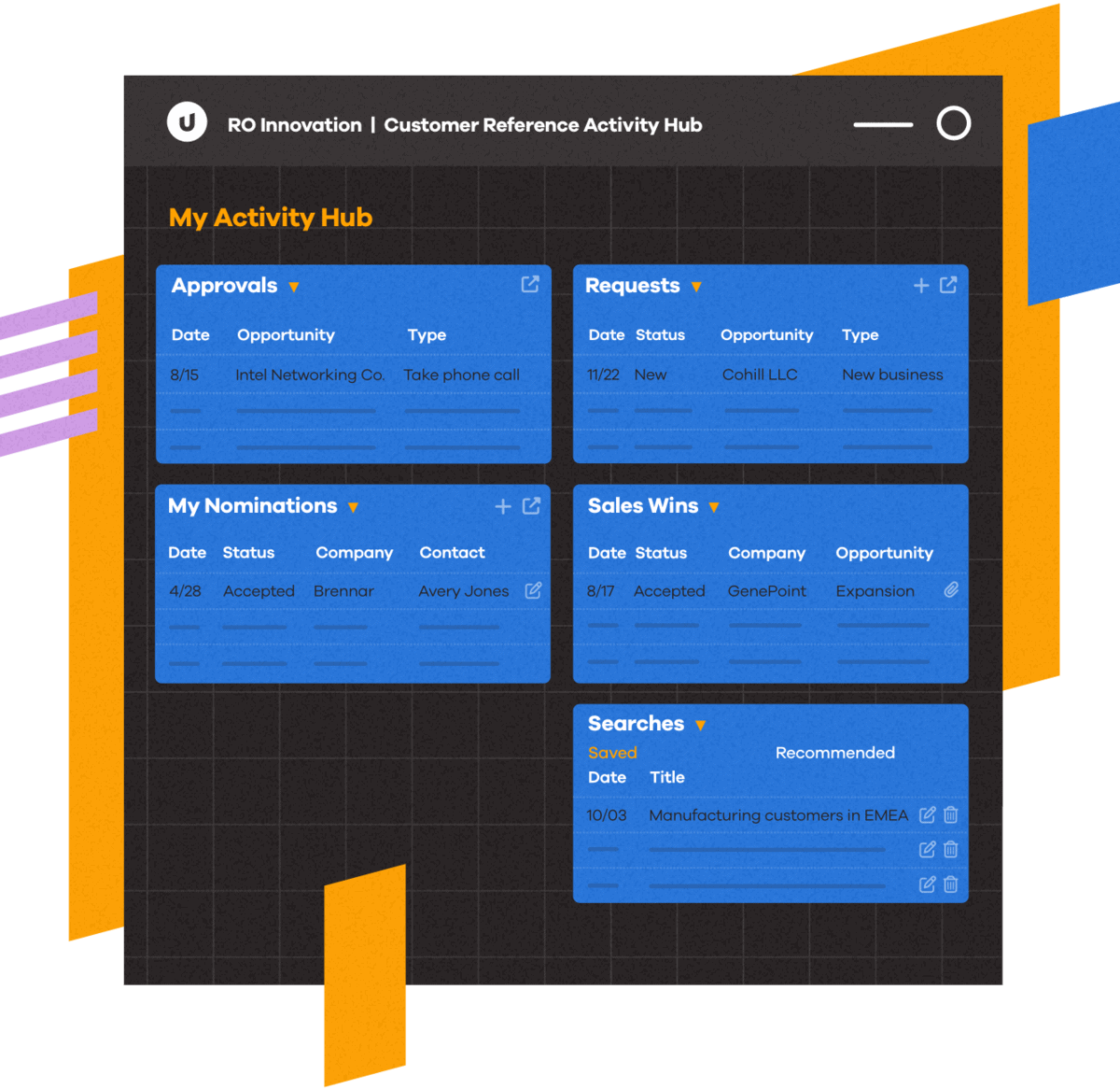 Customer Reference Management Software Example #1